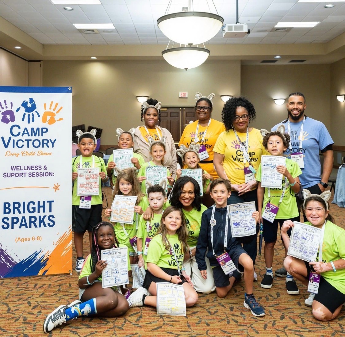Camp Victory Bright Sparks wellness and support session for kids