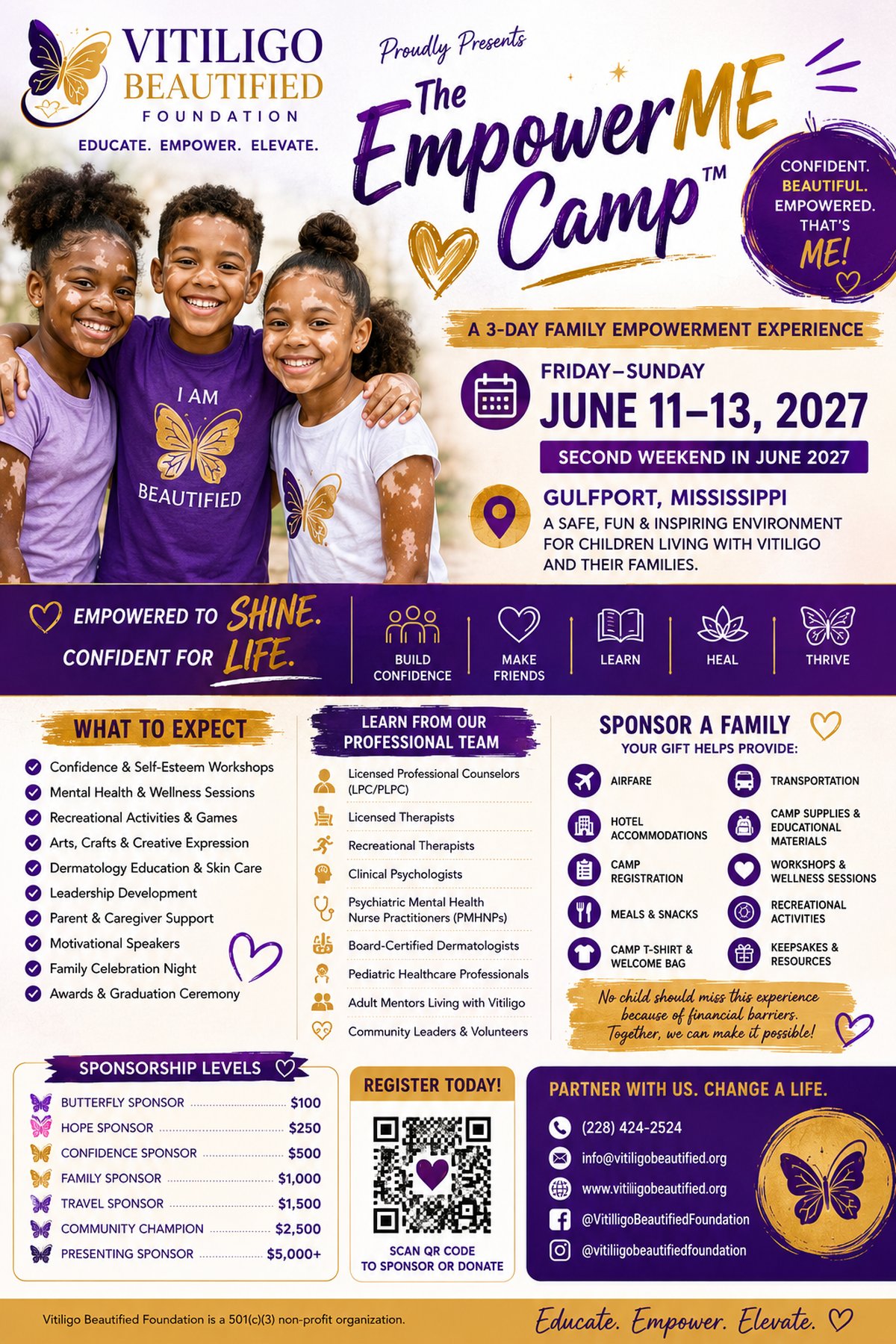 The EmpowerME Camp - a 3-day family empowerment experience, June 11-13, 2027 in Gulfport, Mississippi