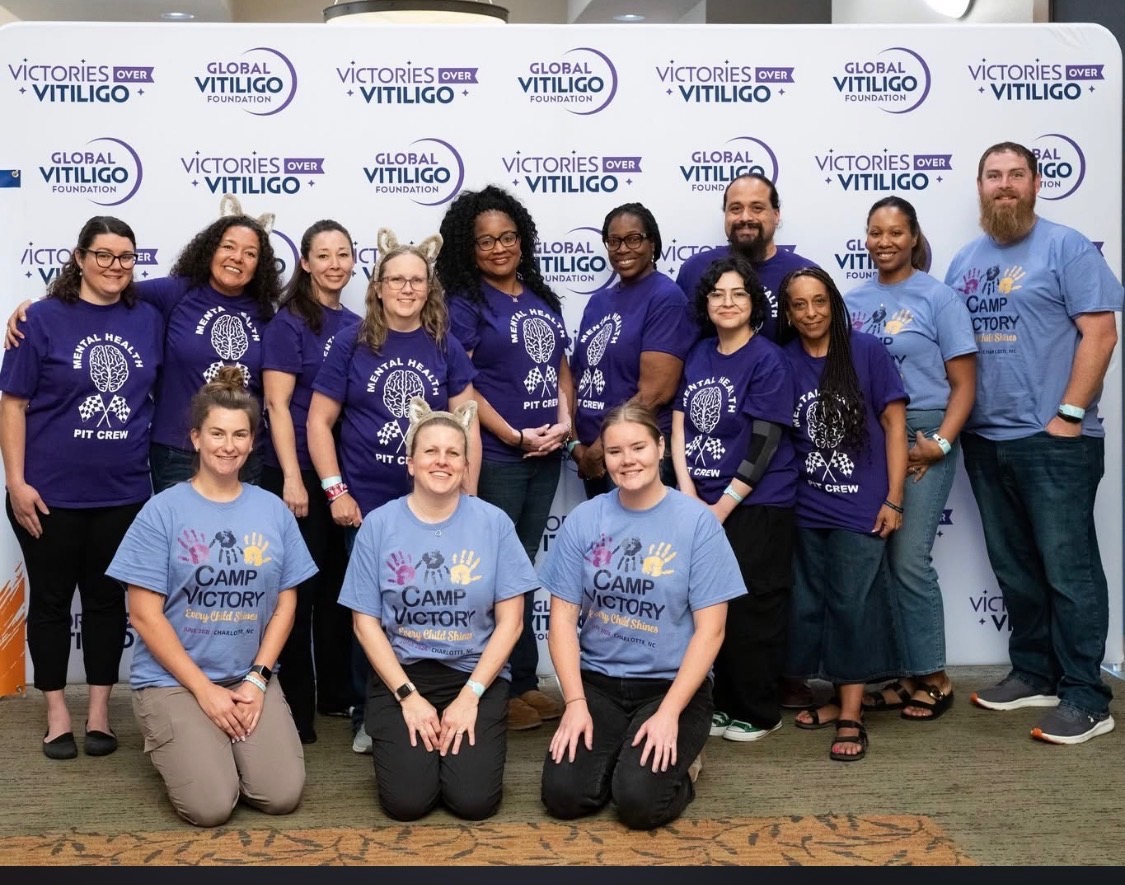 Mental Health Pit Crew and Camp Victory volunteer team at Victories Over Vitiligo