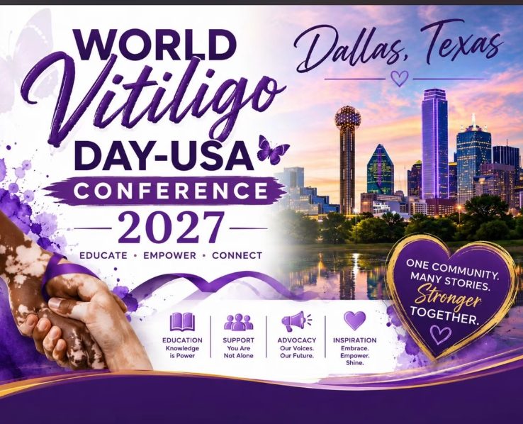 World Vitiligo Day USA Conference 2027, Dallas, Texas flyer